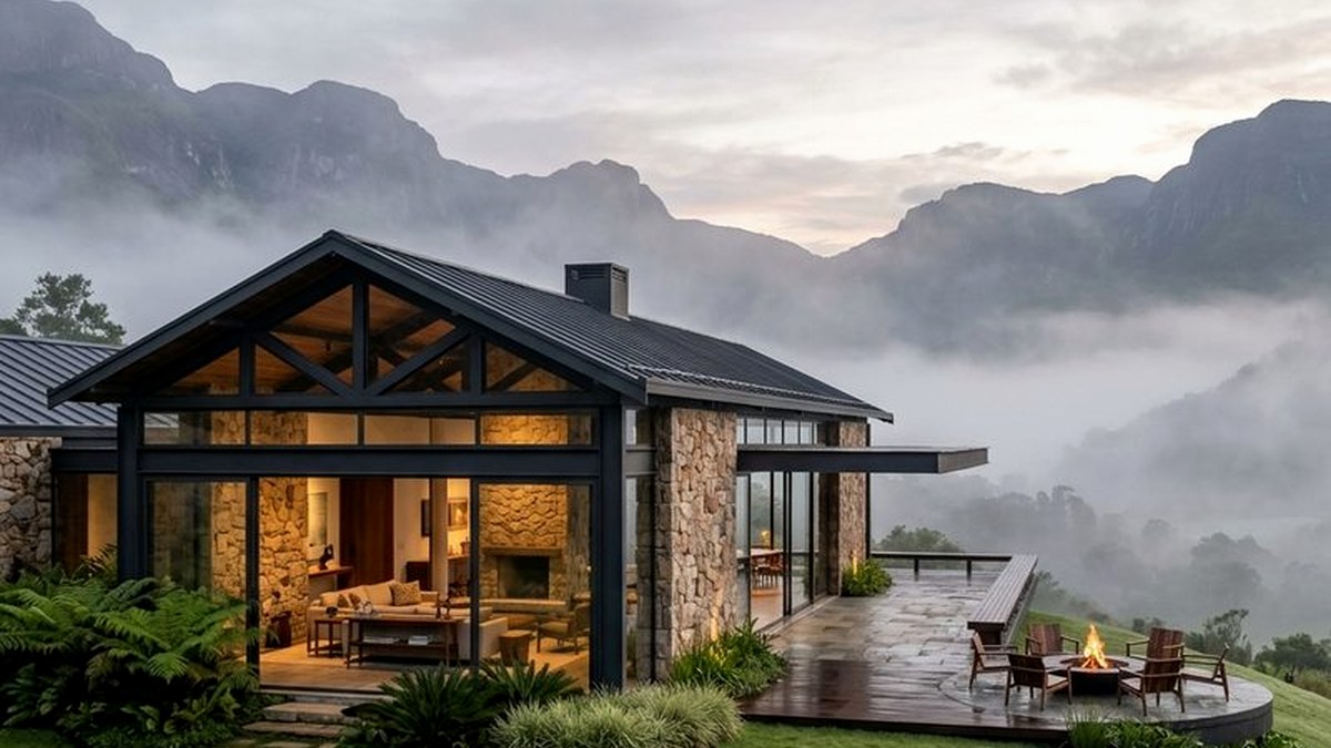 Arquitetura para Casas de Campo: Madeira Nobre e Integração Total com a Mata
